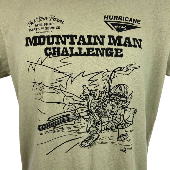 Mountain Man Challenge T Shirt Bike Racing Fat Tire Farm Portland Oregon Small - Picture 2 of 8